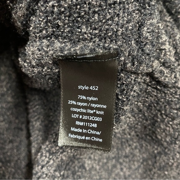 Barefoot Dreams Cozychic Lite Open Front Cardigan Womens Size XS / S Charcoal - Picture 6 of 7